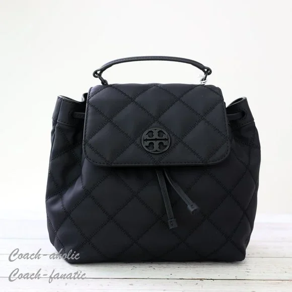 NWT Tory Burch Willa Backpack in Matte Black 145276 - Picture 4 of 11